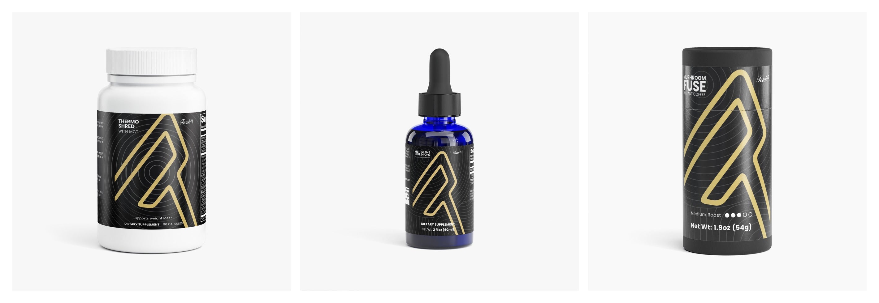 The Cut & Focus Stack — CoreBurn with MCT, Blue Genesis Drops, and Mushroom Fuse Instant Coffee