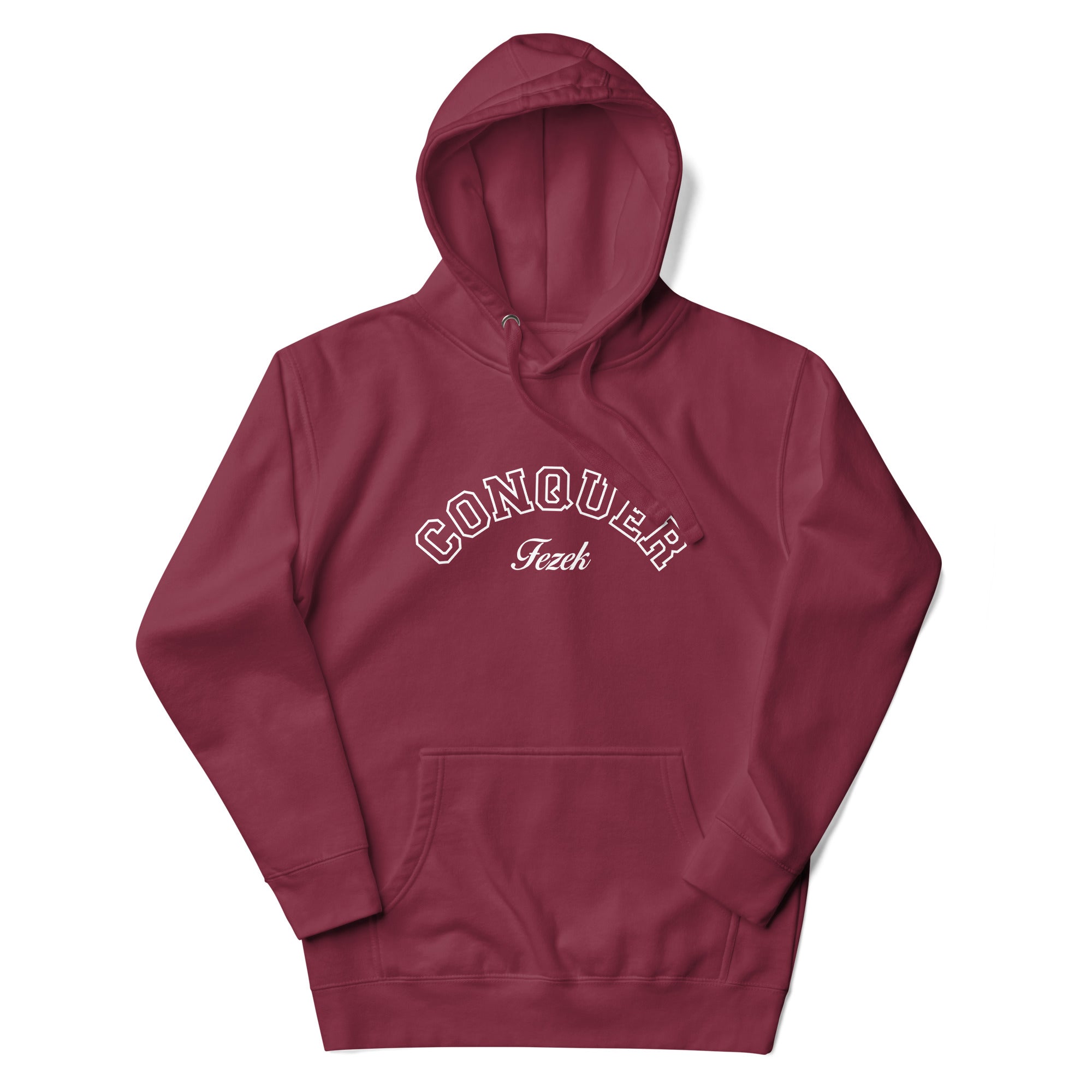 CONQUER HOODIE IN MAROON - S