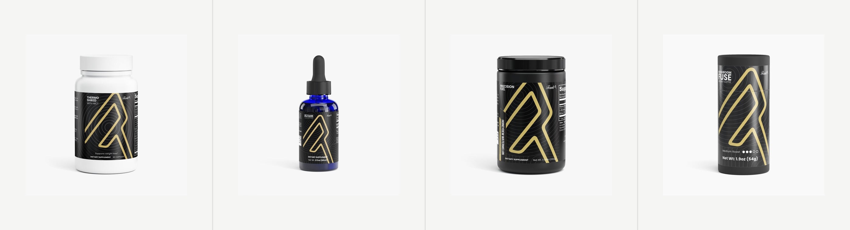 The Unshaken Stack — CoreBurn with MCT, Blue Genesis Drops, Precision Fuel, and Mushroom Fuse Instant Coffee